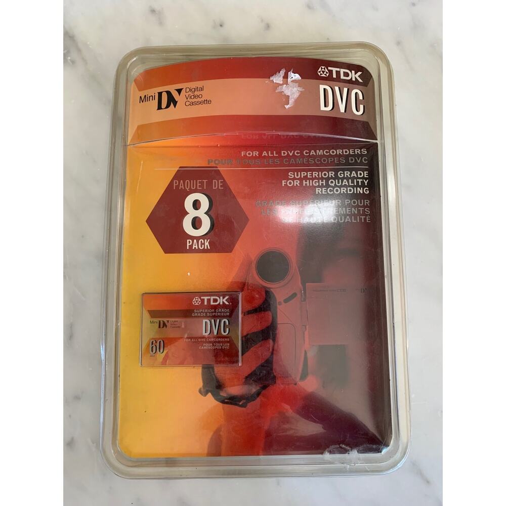 NIP TDK Blank Digital Video Cassette Tapes Pack of 7